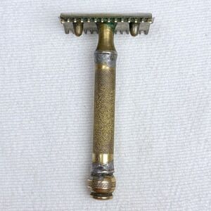 Vintage Gillette Safety Razor Open Comb Brass Ball End Double Sided Made in USA